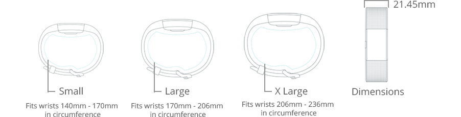 sizing wrist band